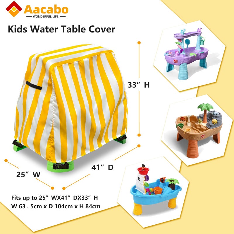 Aacabo Kids Water Table Cover Fit Step2 Rain Showers Splash Pond Water Table Waterproof Dust Proof Anti-UV Outdoor Toys Cover-Cover only - Image 2